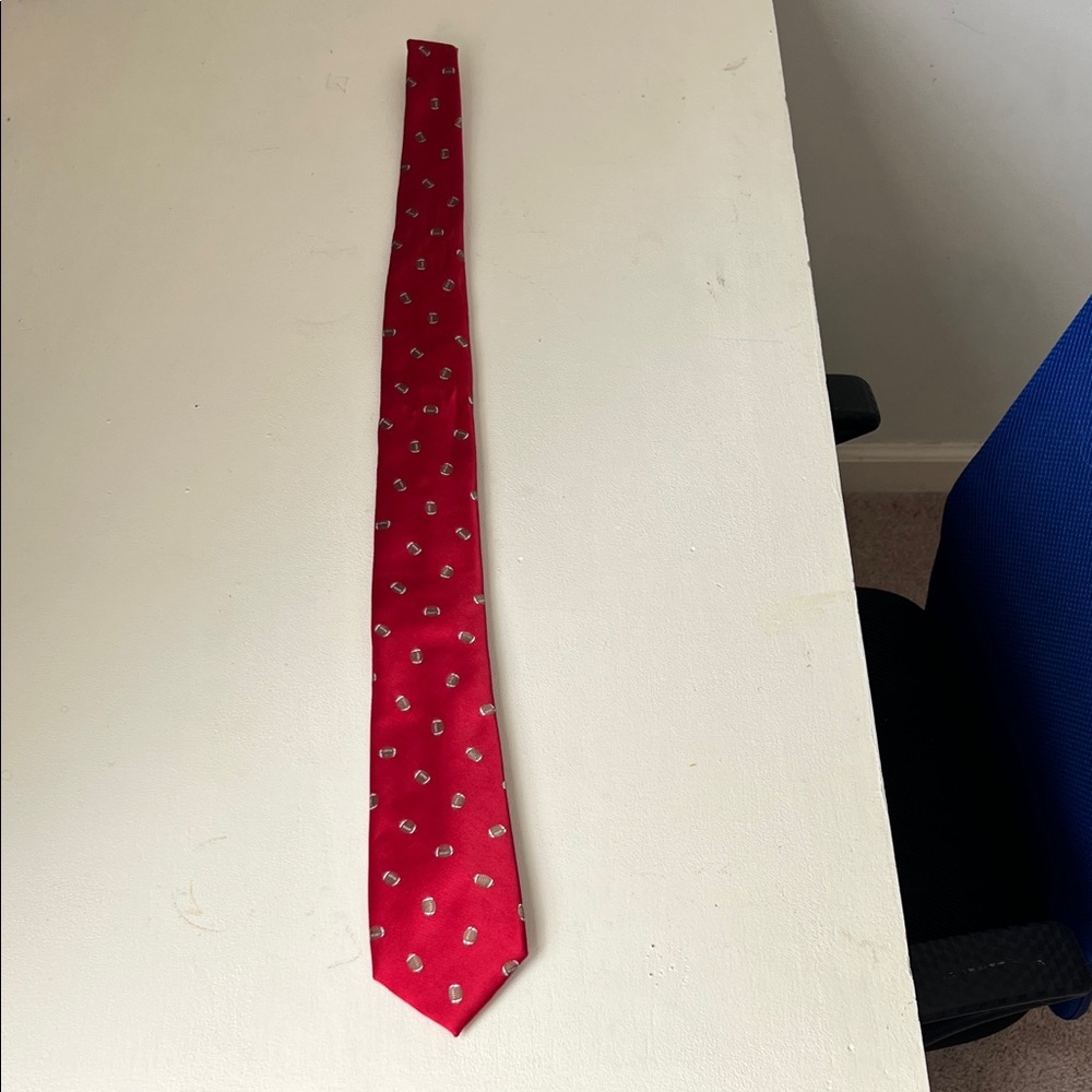 Chaps Red and brown football Patterned Tie